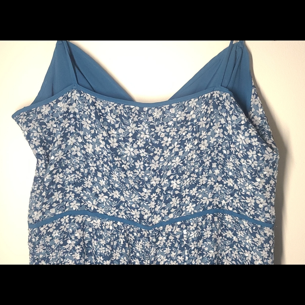 🆕️ Ali & Jay Blue & White Floral Cropped Jumpsuit - Picture 9 of 16